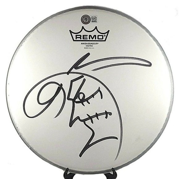 Jeff Hardy Autographed 10" Drumhead with Original Artwork Sketch Beckett Signed - Picture 3 of 6